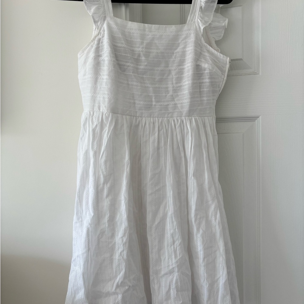 Francesca's Collections White Ruffled Mini Dress